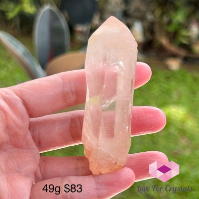 Clear Pink Lemurian Seed Crystal (Brazil) Aaaa Grade Medium To Large Pieces 49G 75Mm Raw Stones