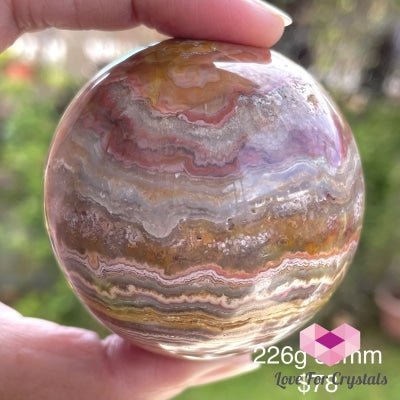 Crazy Lace Agate Sphere (Indonesia) 226G 55Mm