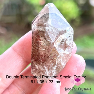 Double Terminated Smoky Quartz Phantom (South Africa) Collectors 61 X 35 23 Mm Raw Crystal