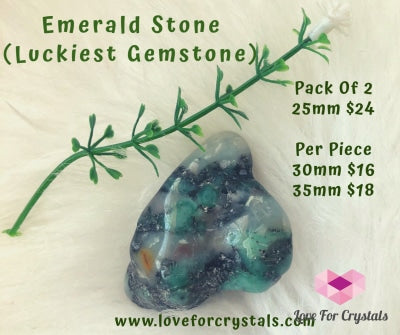 Emerald Tumbled (Brazil) Luckiest Stone Stones