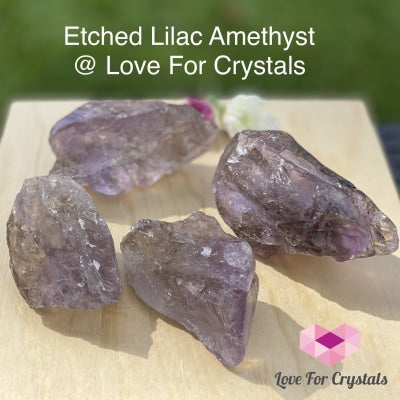 Etched Lilac Amethyst (Rare) Brazil Raw Stones