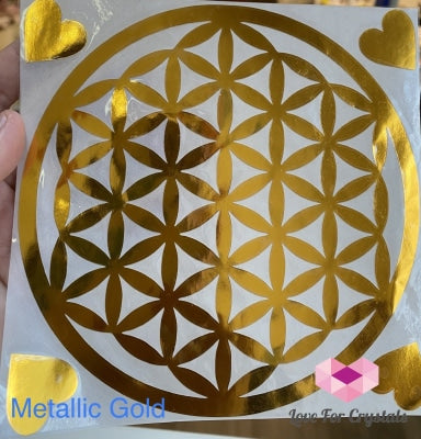 Flower Of Life/ Sri Yantra Vinyl Sticker 14.5Cm Life Metallic Gold Metaphysical Tool