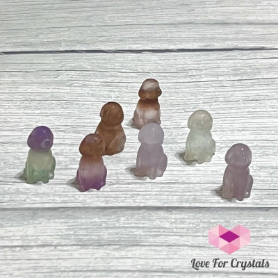 Fluorite Carved Crystal Dogs 30Mm Crystals