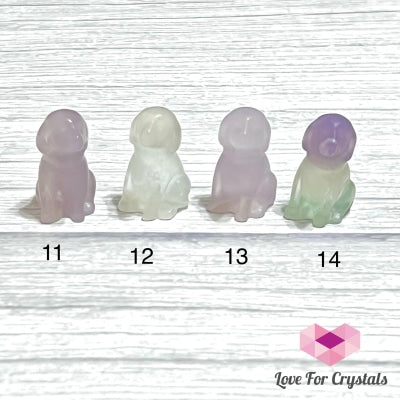 Fluorite Carved Crystal Dogs 30Mm P11 Crystals