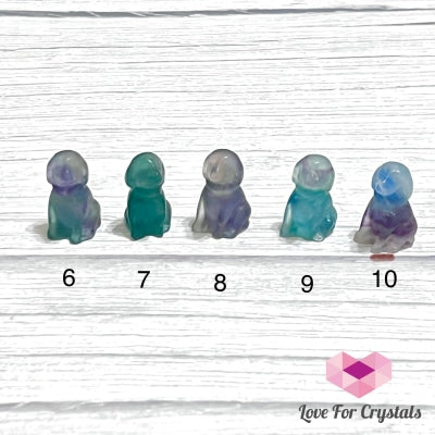 Fluorite Carved Crystal Dogs 30Mm P6 Crystals
