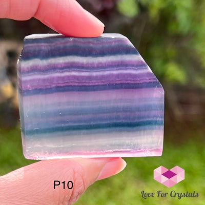 Fluorite Slices (Mexico) 35-70Mm Photo 10 Polished Crystals