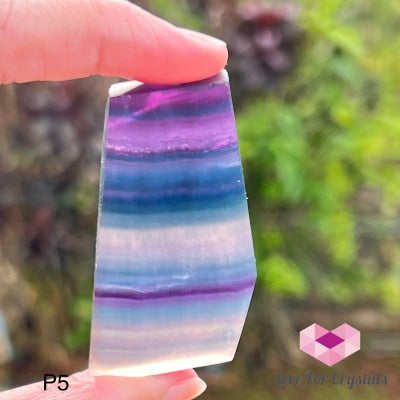 Fluorite Slices (Mexico) 35-70Mm Photo 5 Polished Crystals