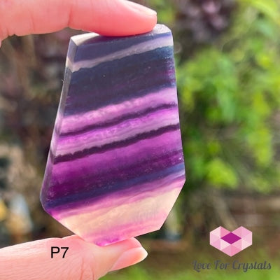 Fluorite Slices (Mexico) 35-70Mm Photo 7 Polished Crystals