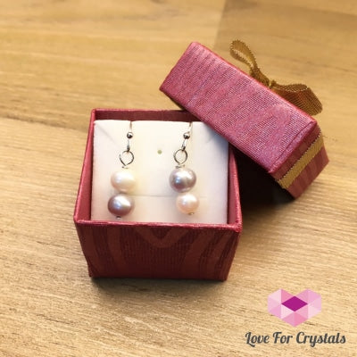 Freshwater Pearl Dangling Earrings (Sparkles By Love For Crystals)