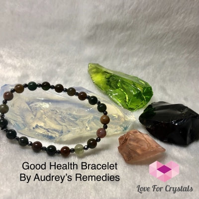 Good Health Bracelet By Audreys Remedies (Bloodstone & Hematite) Remedy Bracelets