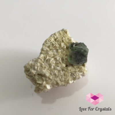 Green Fluorite On Calcite Matrix (Namibia) (#15204) 40X30Mm Raw Stones