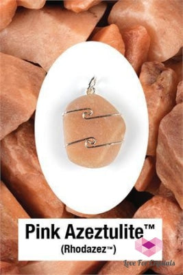 H&e Pink Azeztulite (Wire-Wrapped With Card) Pendant Pendants & Necklaces