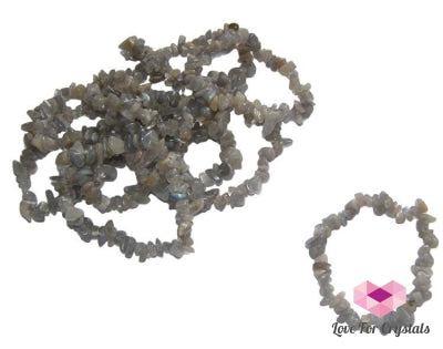 Labradorite Chips Bracelet For Aura Cleanse Bracelets & Bangles
