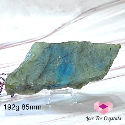 Labradorite Slice With Stand (Madagascar) Polished Crystals