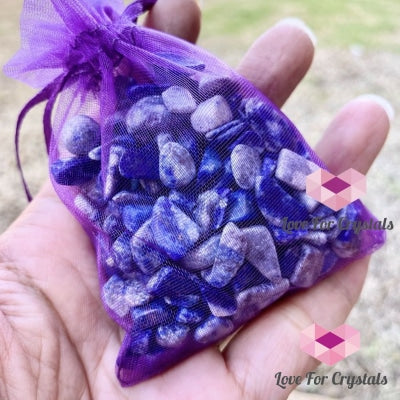 Lapis Lazuli Chips In 100Gm Bag Polished Stones