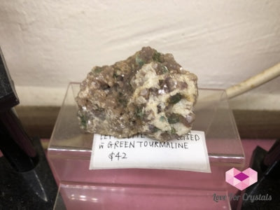 Lepidolite Crystallized With Green Tourmaline (30-50Mm) Raw Stones