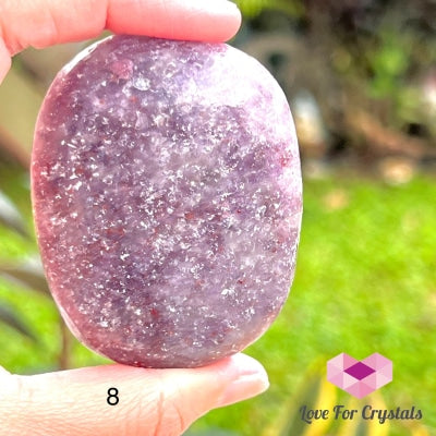 Lepidolite Palm Stones (Brazil) Aa Grade (60-70Mm) Polished Crystals