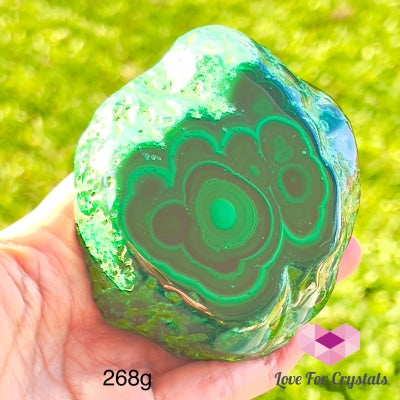 Malachite Chunks (Congo) 268G 85Mm Polished Crystals