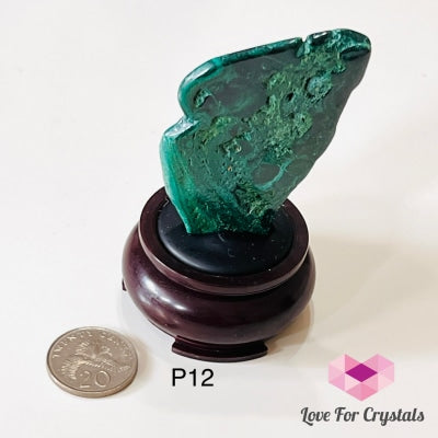 Malachite Natural Slice With Stand (Africa) Polished Crystals