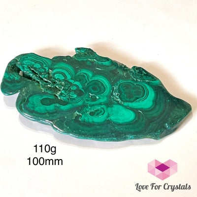 Malachite Slice With Wooden Stand (Congo) Polished Crystals