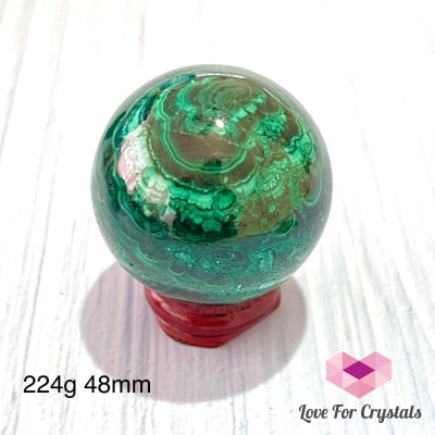 Malachite Spheres (Congo) Aaa 224G 48Mm Crystals