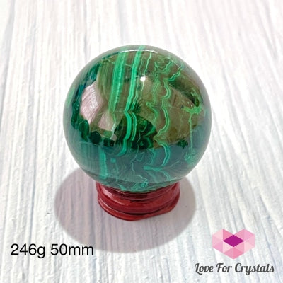 Malachite Spheres (Congo) Aaa 246G 50Mm Crystals