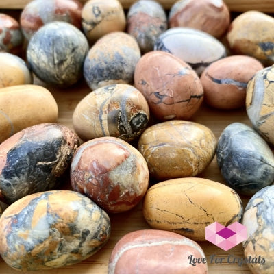 Maligano Jasper Tumbled Pebbles (Brecciated) Indonesia Per Piece 30-40Mm