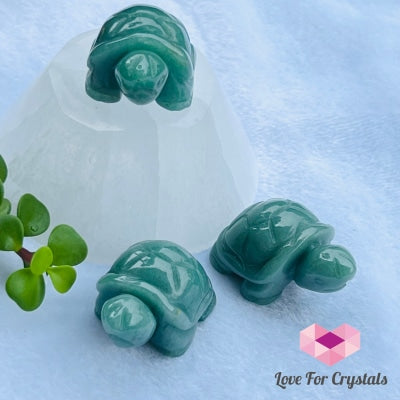Mini Crystal Turtles/ Tortoise 1.5 (Per Piece) Aventurine- Luck Carved Crystals