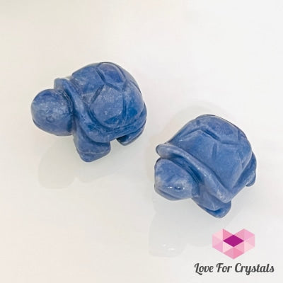 Mini Crystal Turtles/ Tortoise 1.5 (Per Piece) Blue Quartz-Calmimg Carved Crystals