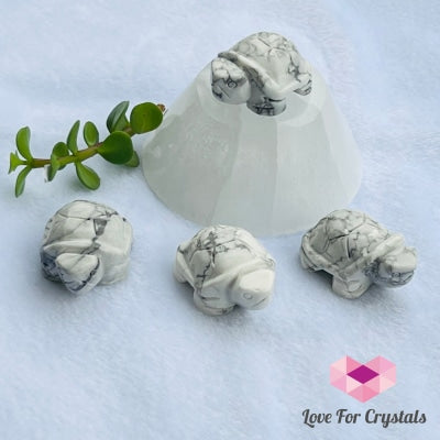 Mini Crystal Turtles/ Tortoise 1.5 (Per Piece) Howlite- Restful Sleep Carved Crystals
