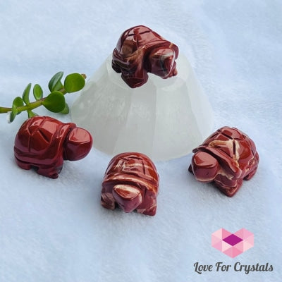 Mini Crystal Turtles/ Tortoise 1.5 (Per Piece) Red Jasper- Security Carved Crystals