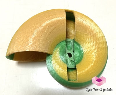 Nautilus Shell Handphone Speaker Holder Yellow Green Metaphysical Tool