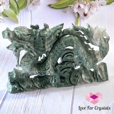 Nephrite Jade Dragon Carved Crystal