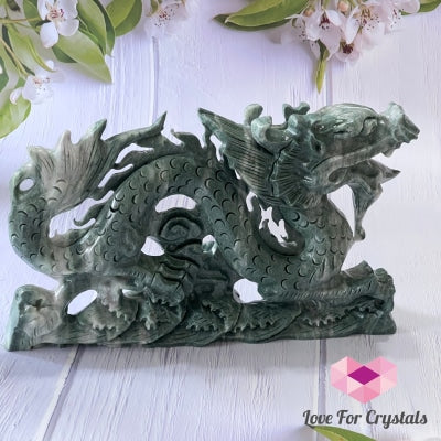 Nephrite Jade Dragon Carved Crystal