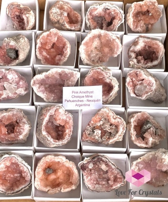 Pink Amethyst Druse Mini Geode (Argentina) 40-50Mm Raw Crystals