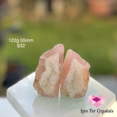 Pink Chalcedony Geode (Per Pair) Caves Geodes And Clusters