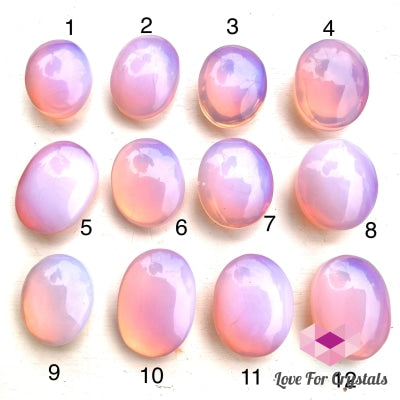 Pink Opalite Palm Stones (50-55Mm) Man-Made Photo 1 Loose