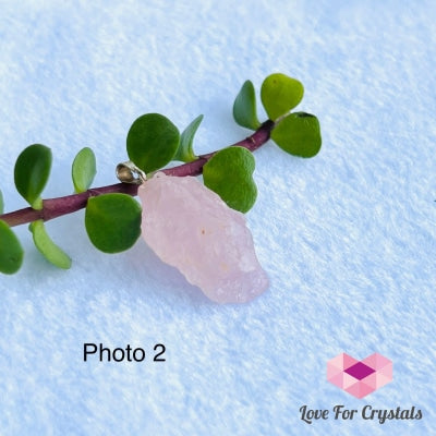 Raw Rose Quartz Pendant (Brazil) 20-45Mm Photo 2 Pendants & Necklaces