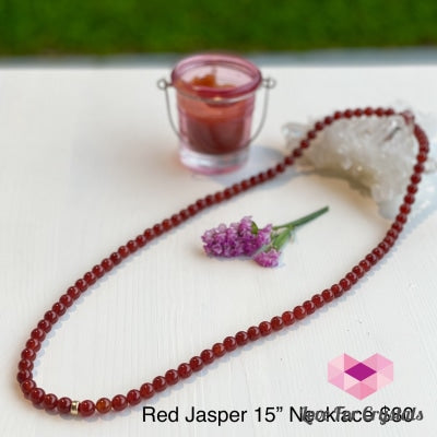 Red Agate 15 Necklace With 14K Gold Filled Bead Pendants & Necklaces