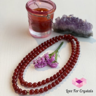 Red Agate 15 Necklace With 14K Gold Filled Bead Pendants & Necklaces