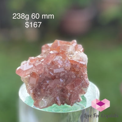 Red Tangerine Lemurian Cluster (Brazil) Rare! 238G 60Mm Caves Geodes And Clusters