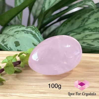 Rose Quartz Crystal Eggs 50Mm (Brazil) Aaa 100G Polished Stones