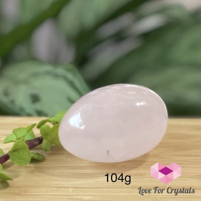 Rose Quartz Crystal Eggs 50Mm (Brazil) Aaa 104G Polished Stones