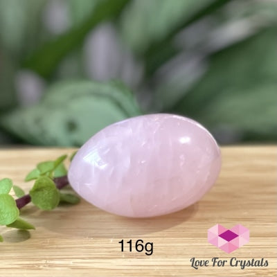 Rose Quartz Crystal Eggs 50Mm (Brazil) Aaa 116G Polished Stones