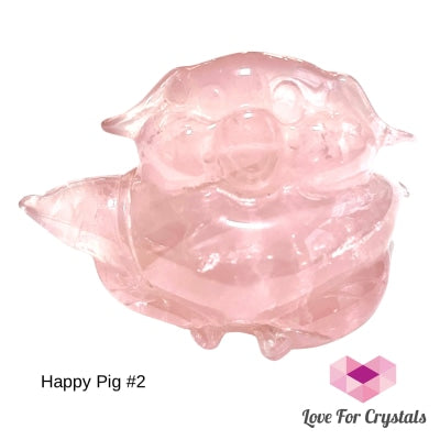 Rose Quartz Happy Pig 45Mm Photo 2