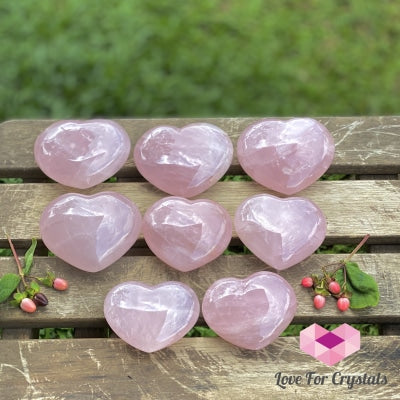 Rose Quartz Heart (Madagascar) Polished Stones