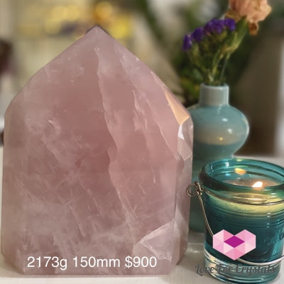 Rose Quartz Large Tower Point (Brazil) 2173G 150Mm