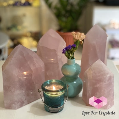 Rose Quartz Large Tower Point (Brazil)