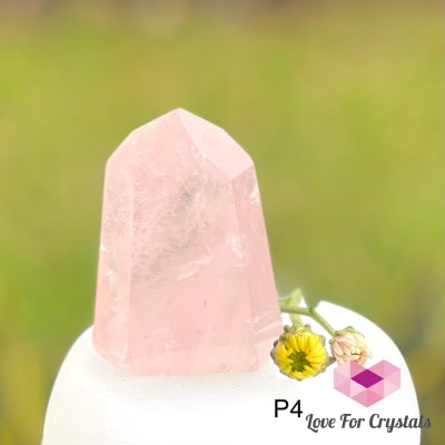 Rose Quartz Tower Point Aaaa Grade (Superb Clarity) P4 135G Polished Stones