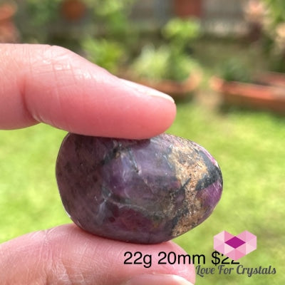 Ruby With Blue Sapphire Corundum Tumbled (India) Stones